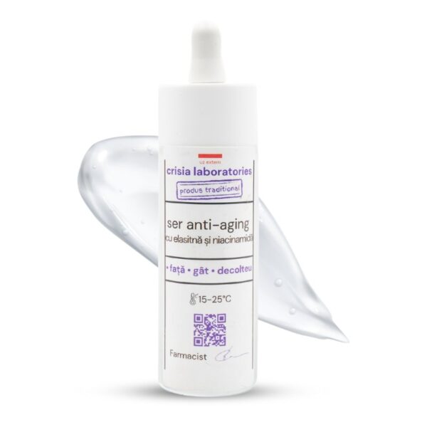 SER ANTI-AGING CU ELASTINA 0.5% SI NIACINAMIDA 4% <br>- 30 ML