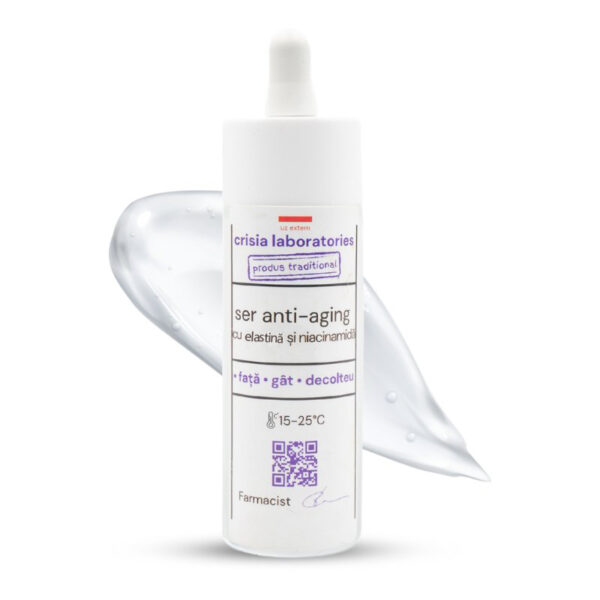 SER ANTI-AGING CU ELASTINA 0.5% SI NIACINAMIDA 4% <br>- 30 ML